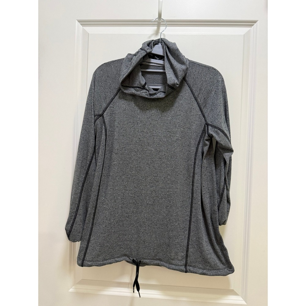 Under Armour Threadborne Heather Grey Cowl Neck Raglan Hoodie Women Size S